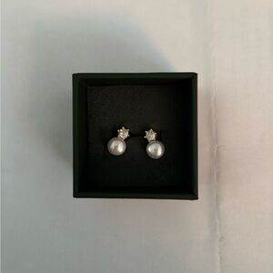 Shashi Swarovski crystal & pearl drop earrings